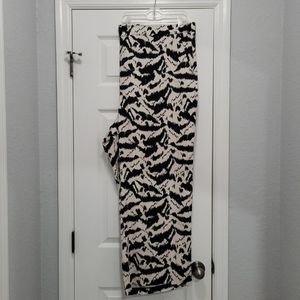 NEW Old Navy High-Waisted Playa Soft-Spun Wide-Leg Pants Black Zebra